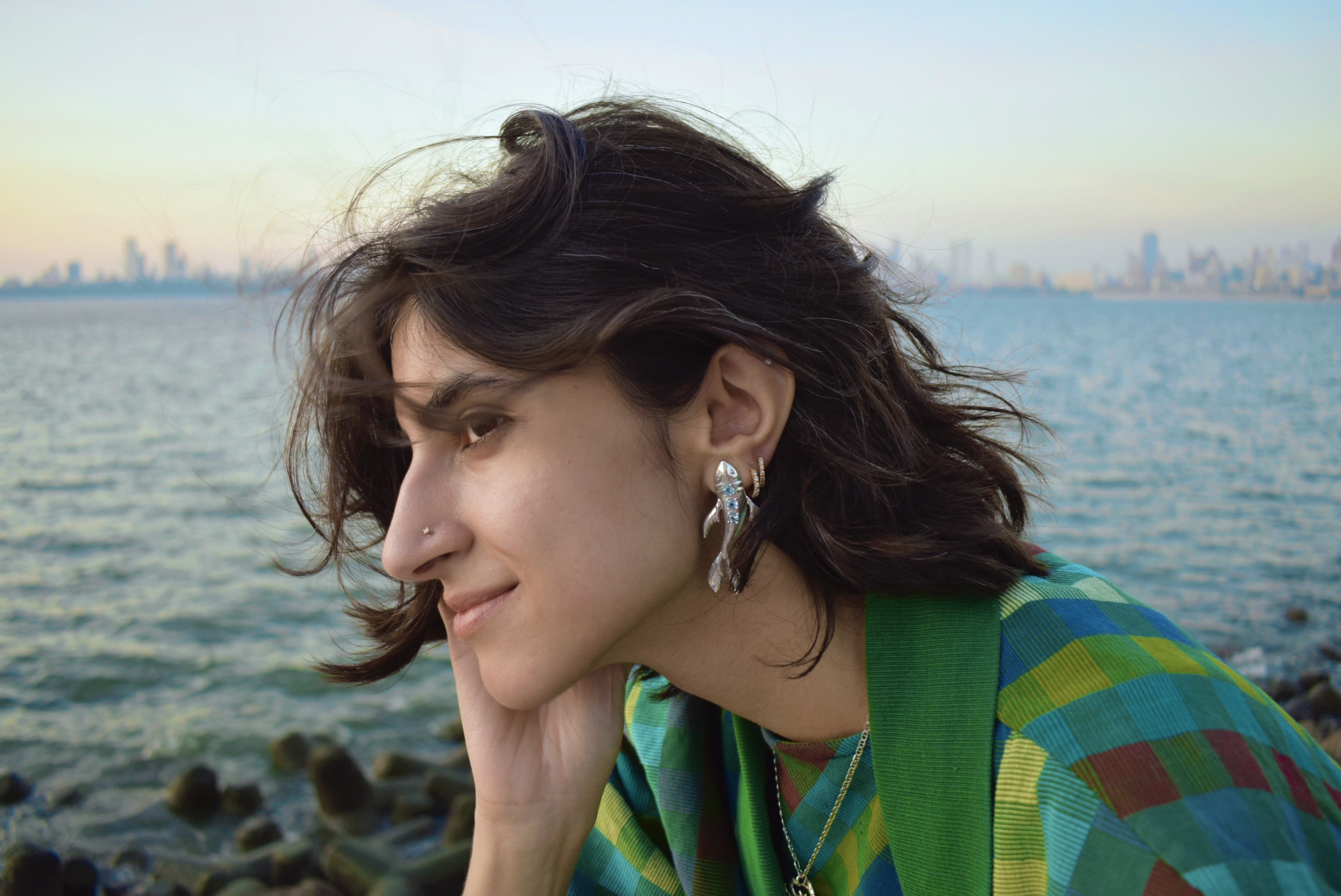 Silver Koi Fish Earrings